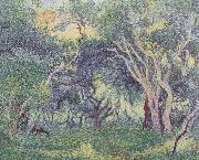 Henri Edmond Cross Undergowth oil